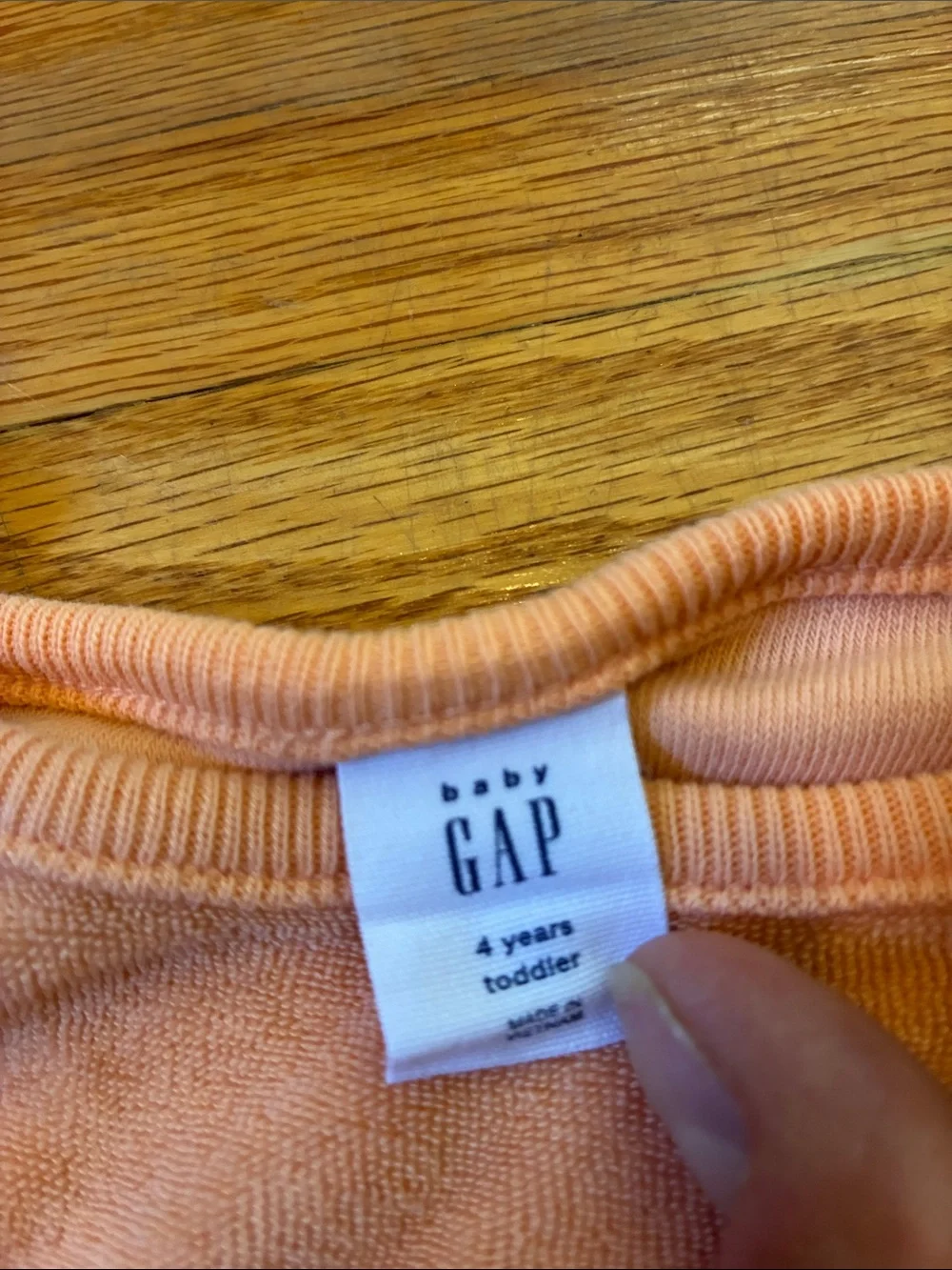 Toddler Girl Baby Gap Peach Terry Romper 4T